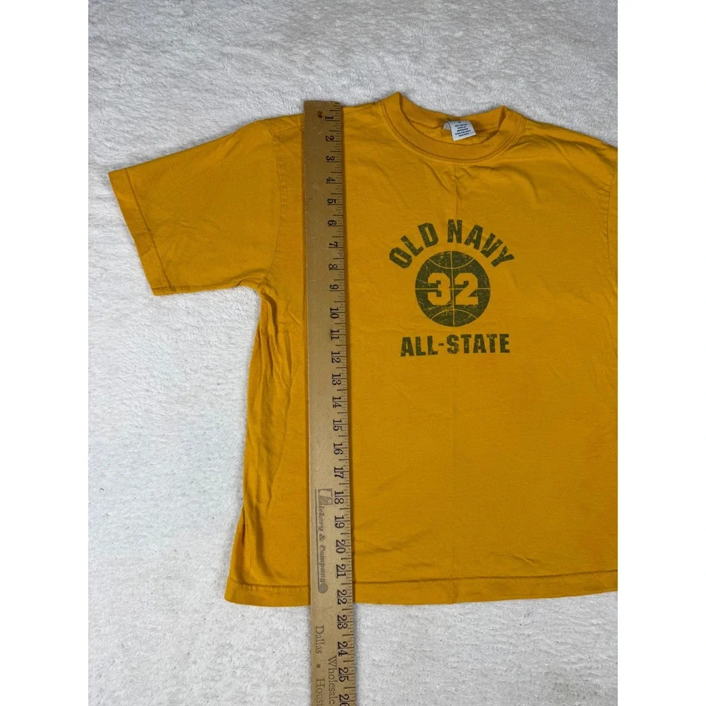Old Navy‎ Graphic T-Shirt Kids Medium Gold All-State Basketball Varsity Tee